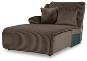 Top Tier Chocolate 3-Piece Reclining Sofa Chaise Sectional - 92705S11