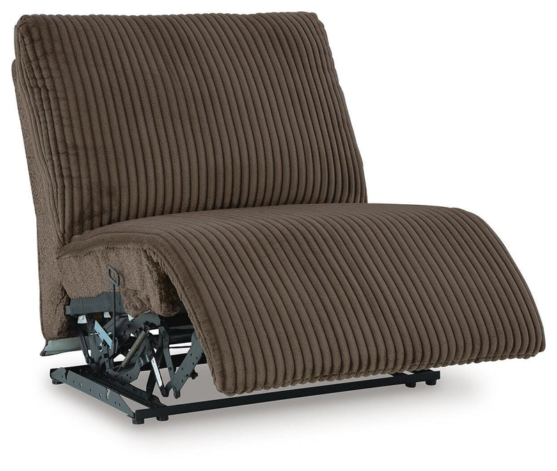 Top Tier Chocolate 3-Piece Reclining Sofa Chaise Sectional - 92705S11