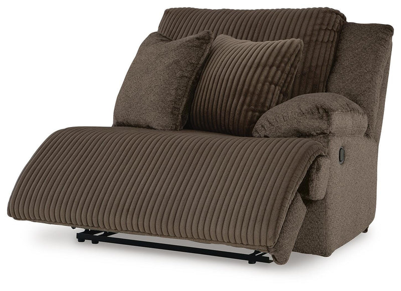 Top Tier Chocolate 4-Piece Reclining Sectional with Chaise - 92705S12