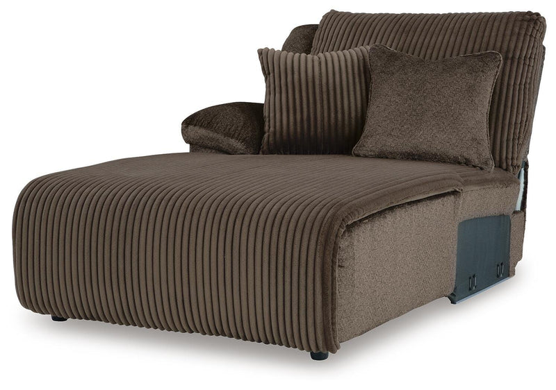 Top Tier Chocolate 4-Piece Reclining Sectional with Chaise - 92705S12