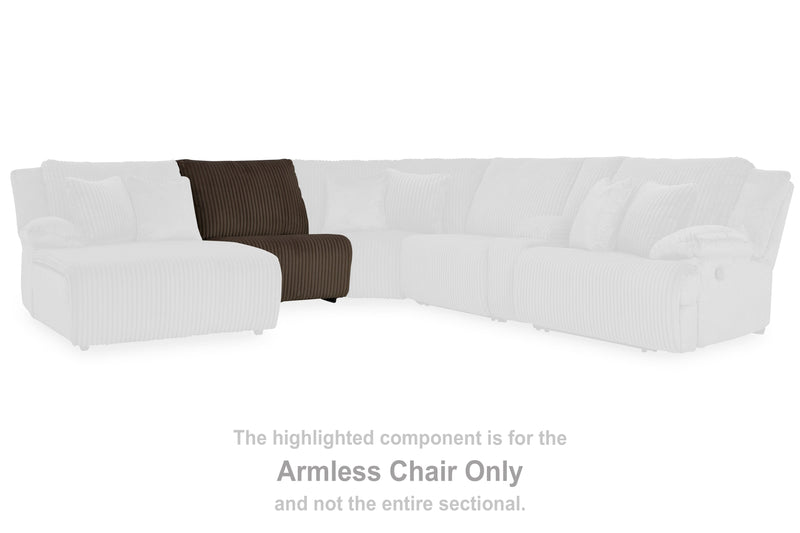 Top Tier Chocolate Armless Chair - 9270546
