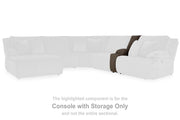 Top Tier Chocolate Console with Storage - 9270557