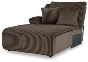 Top Tier Chocolate Left-Arm Facing Press Back Chaise - 9270505