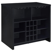 Topanga Engineered Wood Freestanding Home Bar Black - 182784