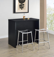 Topanga Engineered Wood Freestanding Home Bar Black - 182784