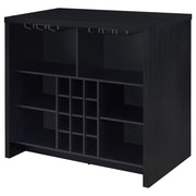 Topanga Engineered Wood Freestanding Home Bar Black - 182784