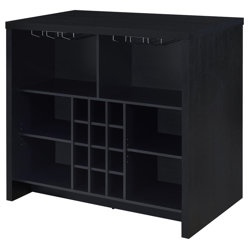 Topanga Engineered Wood Freestanding Home Bar Black - 182784