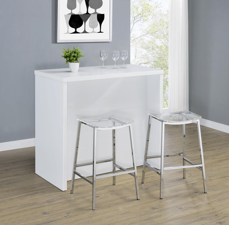 Topanga Engineered Wood Freestanding Home Bar White - 182786