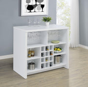 Topanga Engineered Wood Freestanding Home Bar White - 182786