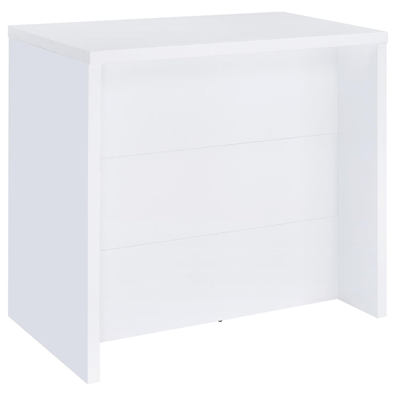 Topanga Engineered Wood Freestanding Home Bar White - 182786