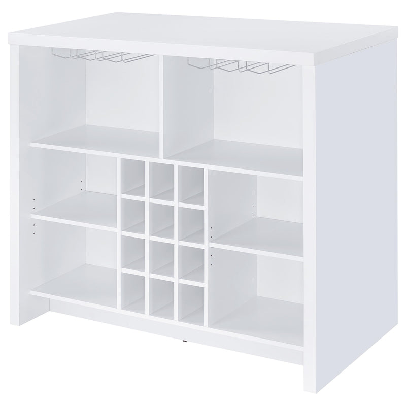 Topanga Engineered Wood Freestanding Home Bar White - 182786