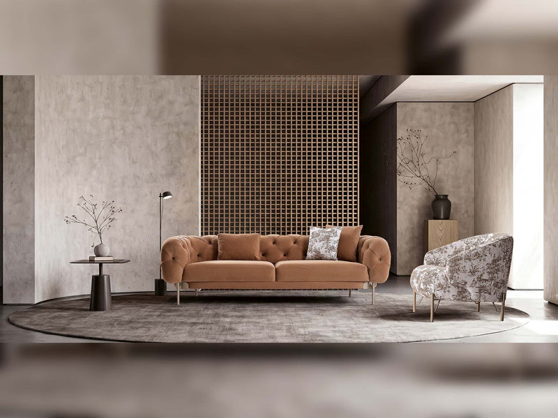 Tori 4-pieces (4 Seat Sofa & 3 Seat Sofa & 2 Chair) Livingroom in Brown - 200-ELI-TOR-T-885-ELİT DSN-113-4311
