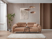 Torino 3-pieces (Relax Sofa & Relax Loveseat & Chair) Livingroom in Grey - Brick - 200-ELIF-TOR-A244-3R2R1