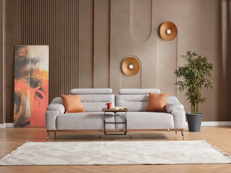 Torino 3-pieces (Relax Sofa & Relax Loveseat & Chair) Livingroom in Grey - Brick - 200-ELIF-TOR-A244-3R2R1