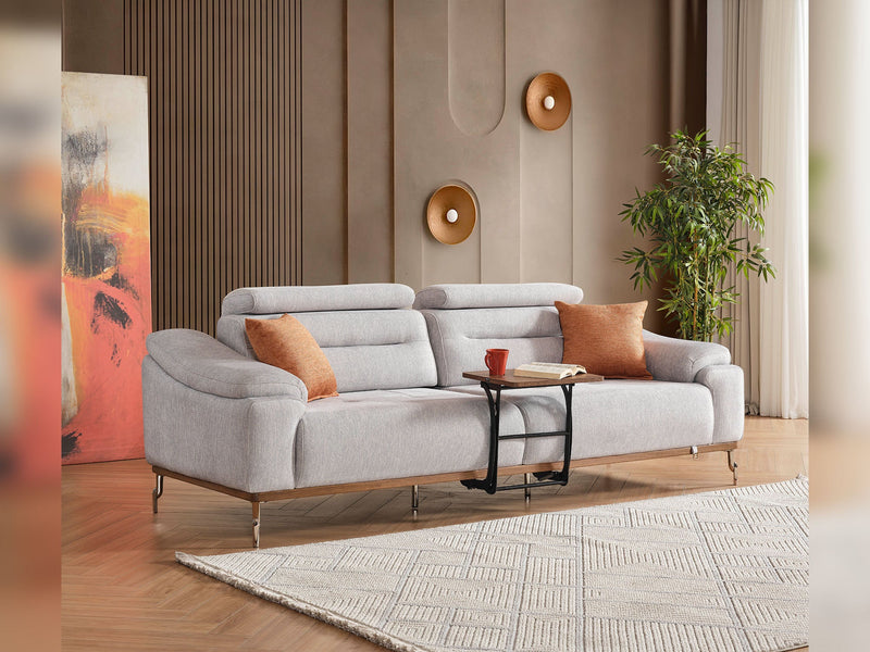Torino 3-pieces (Relax Sofa & Relax Loveseat & Chair) Livingroom in Grey - Brick - 200-ELIF-TOR-A244-3R2R1