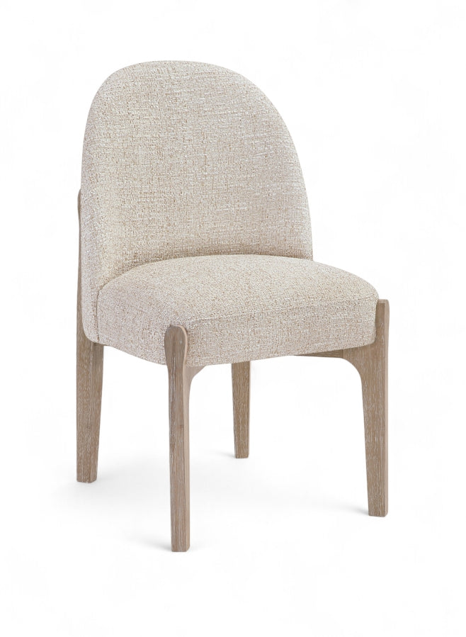 Torino Fabric Upholstered Dining Chair in Beige, Set of 2 - 88001Beige-C