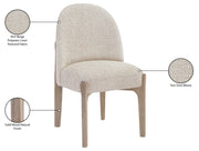 Torino Fabric Upholstered Dining Chair in Beige, Set of 2 - 88001Beige-C