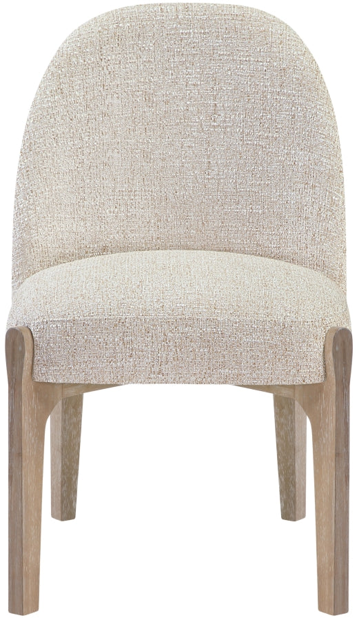Torino Fabric Upholstered Dining Chair in Beige, Set of 2 - 88001Beige-C
