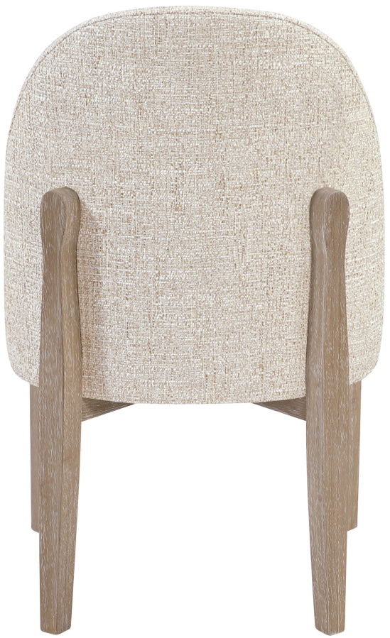 Torino Fabric Upholstered Dining Chair in Beige, Set of 2 - 88001Beige-C