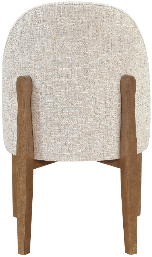 Torino Fabric Upholstered Dining Chair in Beige, Set of 2 - 88002Beige-C