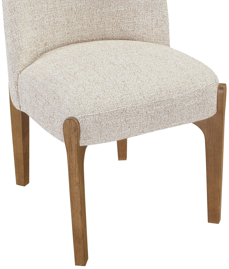 Torino Fabric Upholstered Dining Chair in Beige, Set of 2 - 88002Beige-C