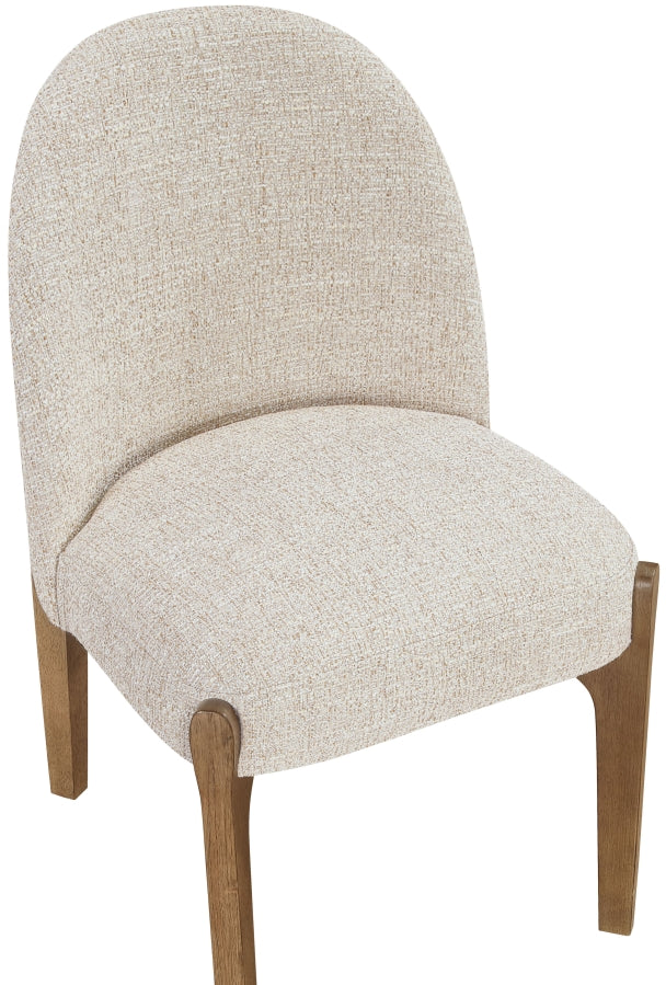Torino Fabric Upholstered Dining Chair in Beige, Set of 2 - 88002Beige-C