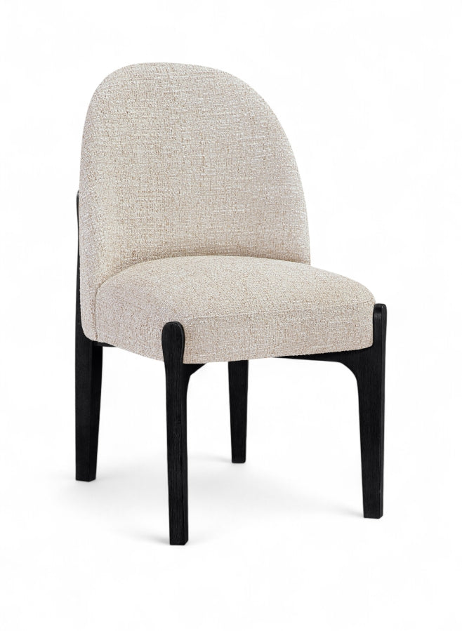 Torino Fabric Upholstered Dining Chair in Beige, Set of 2 - 88003Beige-C