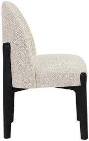 Torino Fabric Upholstered Dining Chair in Beige, Set of 2 - 88003Beige-C