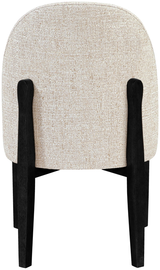 Torino Fabric Upholstered Dining Chair in Beige, Set of 2 - 88003Beige-C