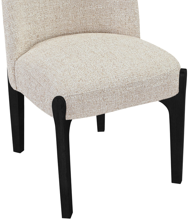 Torino Fabric Upholstered Dining Chair in Beige, Set of 2 - 88003Beige-C