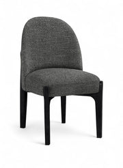 Torino Fabric Upholstered Dining Chair in Black, Set of 2 - 88003Black-C
