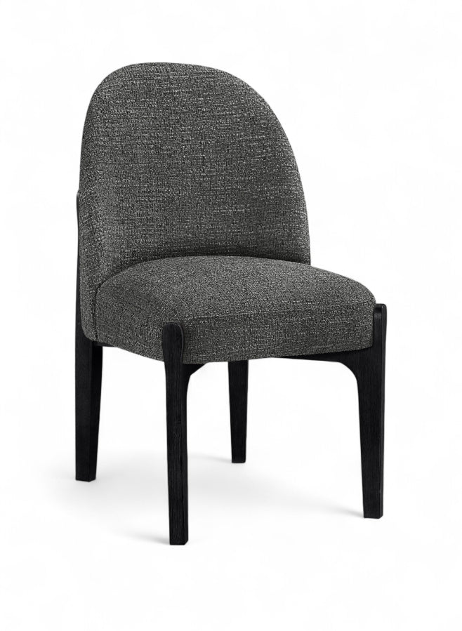 Torino Fabric Upholstered Dining Chair in Black, Set of 2 - 88003Black-C