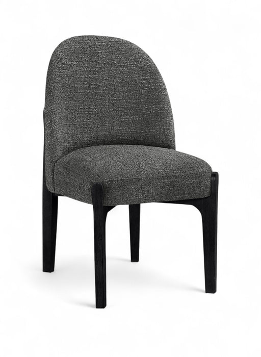 Torino Fabric Upholstered Dining Chair in Black, Set of 2 - 88003Black-C
