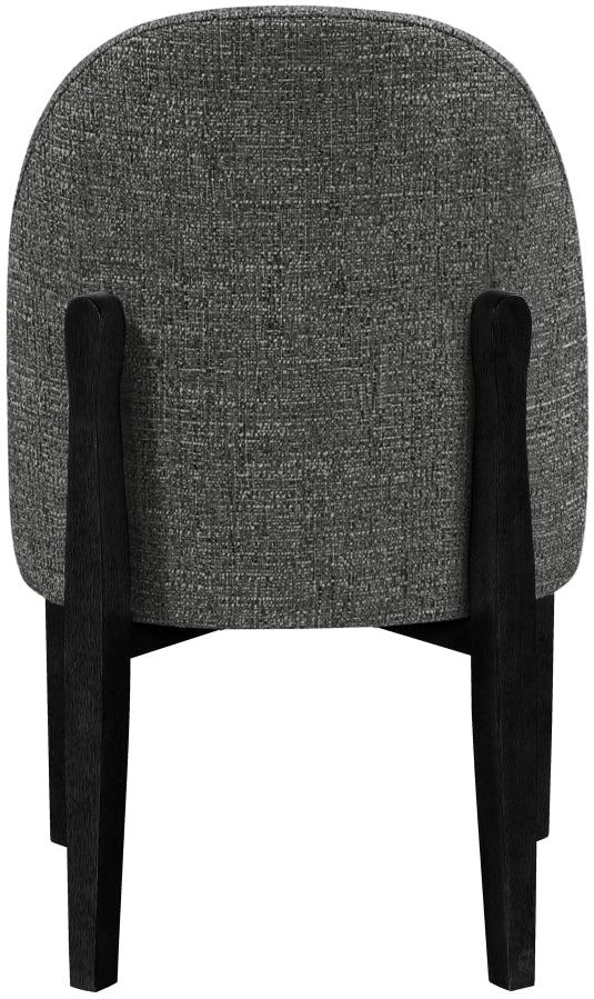 Torino Fabric Upholstered Dining Chair in Black, Set of 2 - 88003Black-C