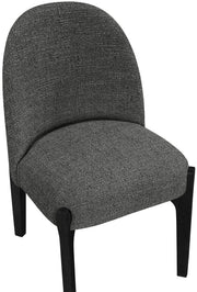 Torino Fabric Upholstered Dining Chair in Black, Set of 2 - 88003Black-C