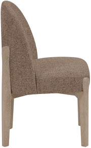 Torino Fabric Upholstered Dining Chair in Brown, Set of 2 - 88001Brown-C