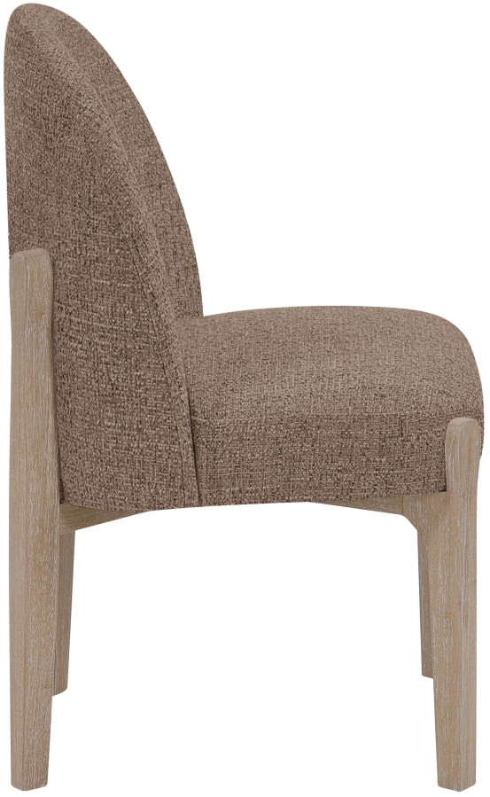 Torino Fabric Upholstered Dining Chair in Brown, Set of 2 - 88001Brown-C