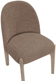 Torino Fabric Upholstered Dining Chair in Brown, Set of 2 - 88001Brown-C