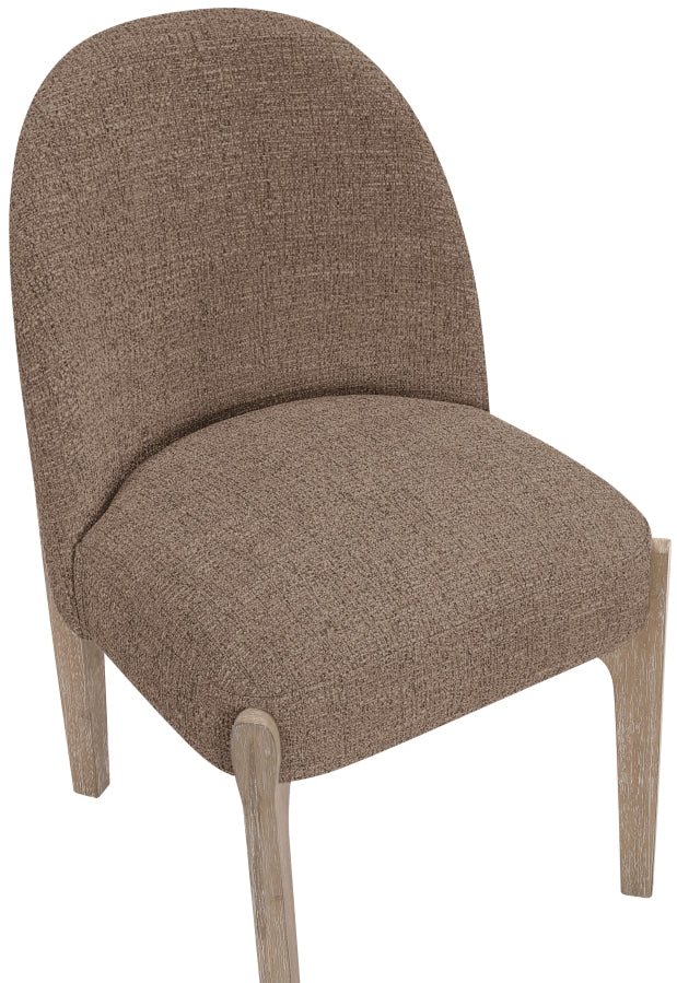 Torino Fabric Upholstered Dining Chair in Brown, Set of 2 - 88001Brown-C