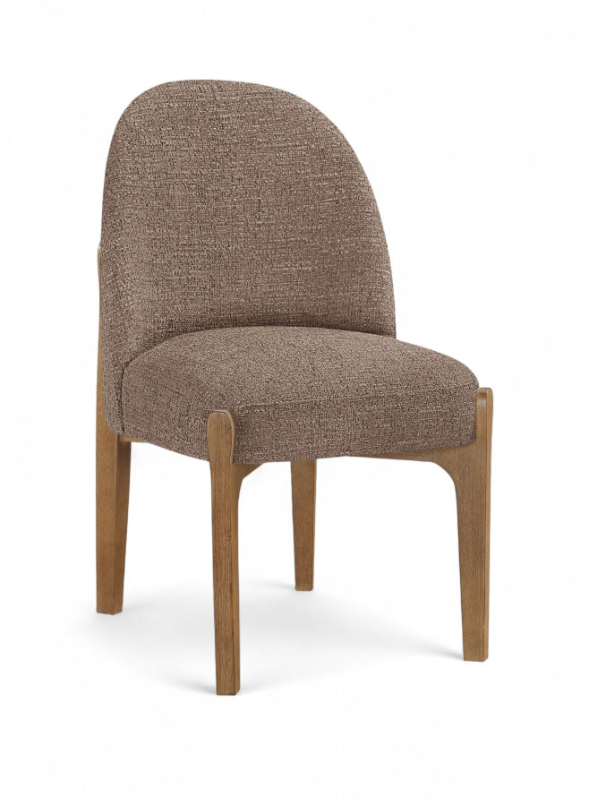 Torino Fabric Upholstered Dining Chair in Brown, Set of 2 - 88002Brown-C