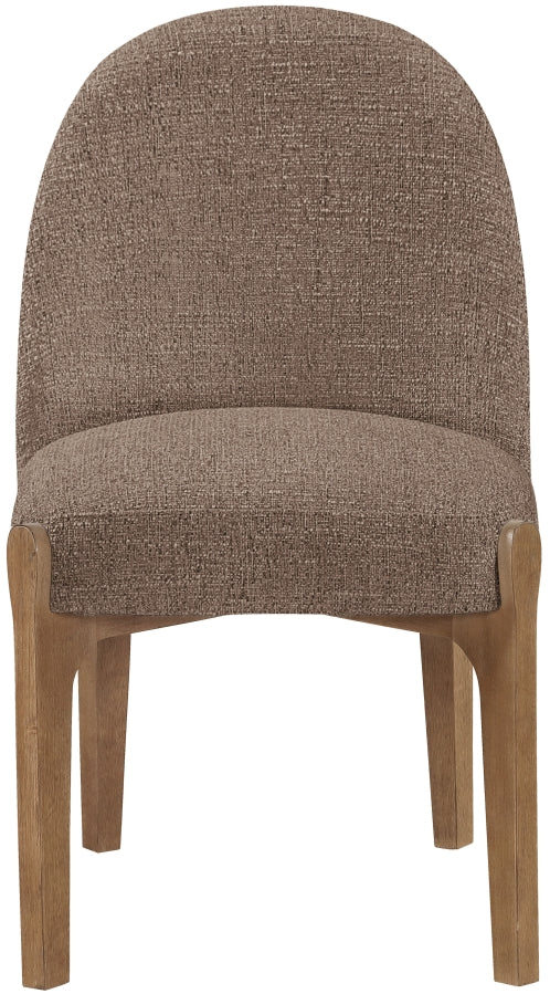 Torino Fabric Upholstered Dining Chair in Brown, Set of 2 - 88002Brown-C