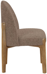 Torino Fabric Upholstered Dining Chair in Brown, Set of 2 - 88002Brown-C