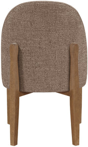 Torino Fabric Upholstered Dining Chair in Brown, Set of 2 - 88002Brown-C