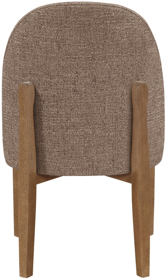 Torino Fabric Upholstered Dining Chair in Brown, Set of 2 - 88002Brown-C