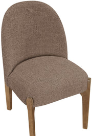 Torino Fabric Upholstered Dining Chair in Brown, Set of 2 - 88002Brown-C