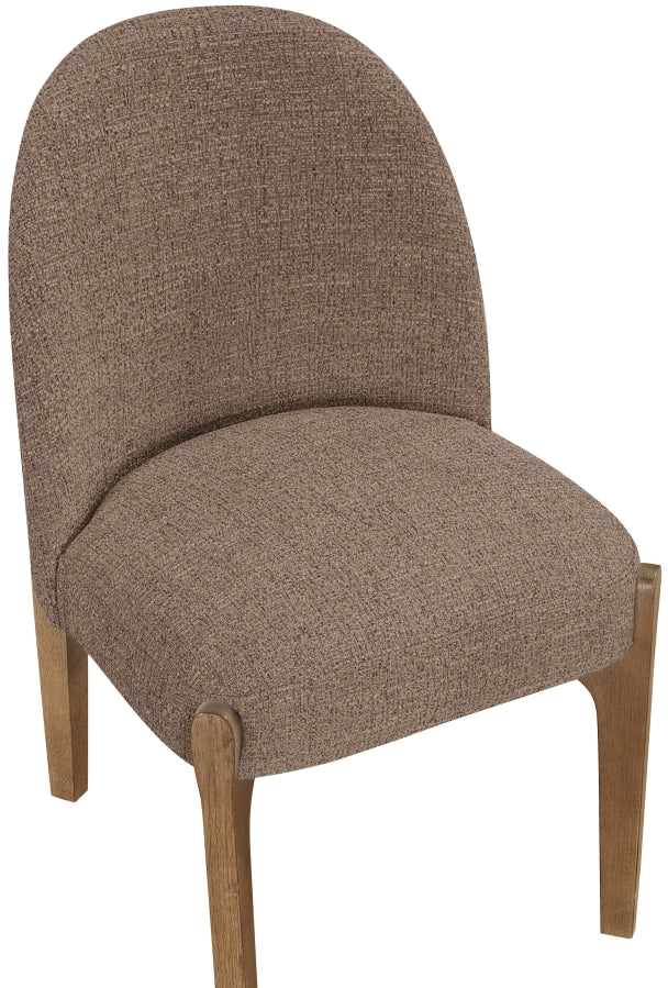 Torino Fabric Upholstered Dining Chair in Brown, Set of 2 - 88002Brown-C