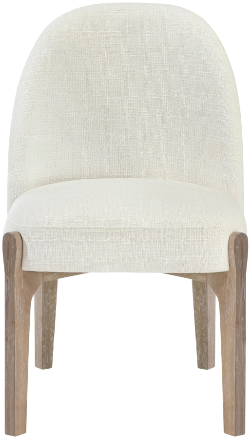 Torino Fabric Upholstered Dining Chair in Cream, Set of 2 - 88001Cream-C
