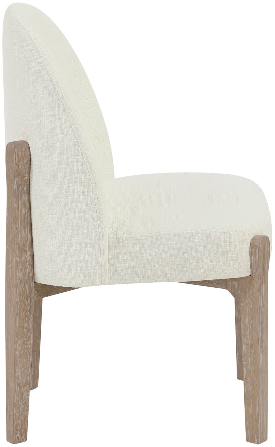 Torino Fabric Upholstered Dining Chair in Cream, Set of 2 - 88001Cream-C
