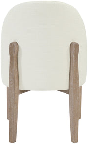 Torino Fabric Upholstered Dining Chair in Cream, Set of 2 - 88001Cream-C