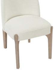 Torino Fabric Upholstered Dining Chair in Cream, Set of 2 - 88001Cream-C